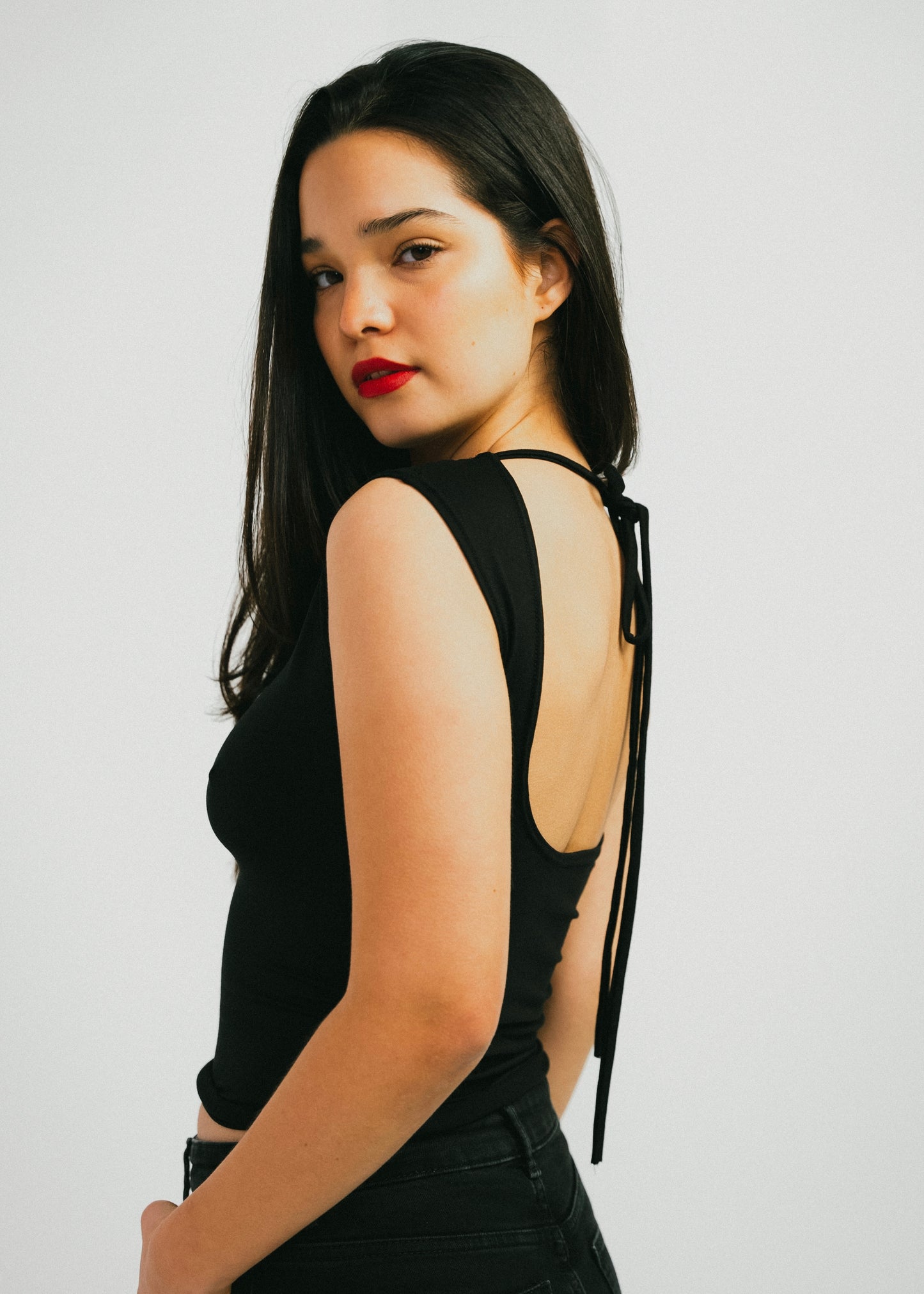 The Siena Top in Midnight