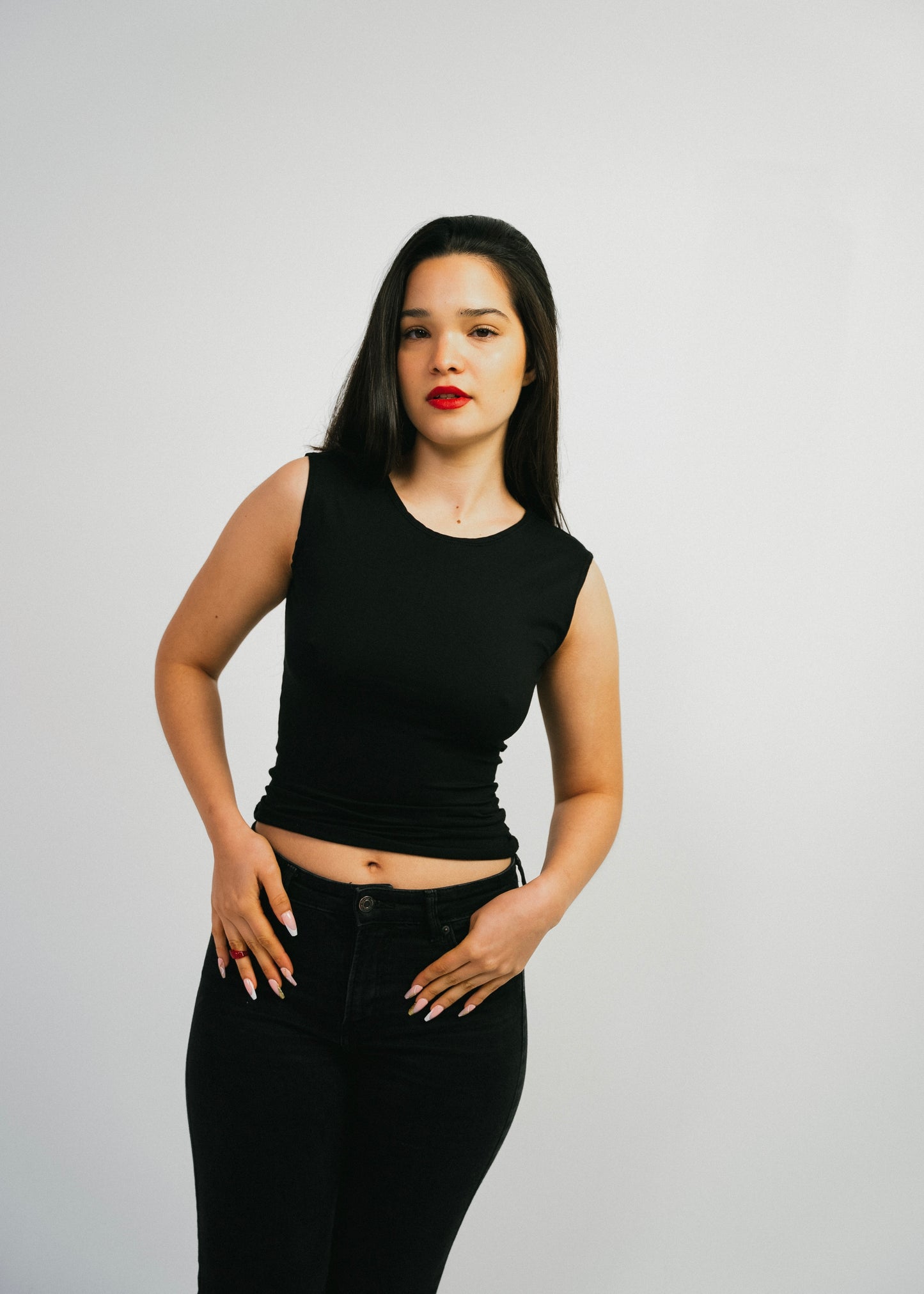 The Siena Top in Midnight