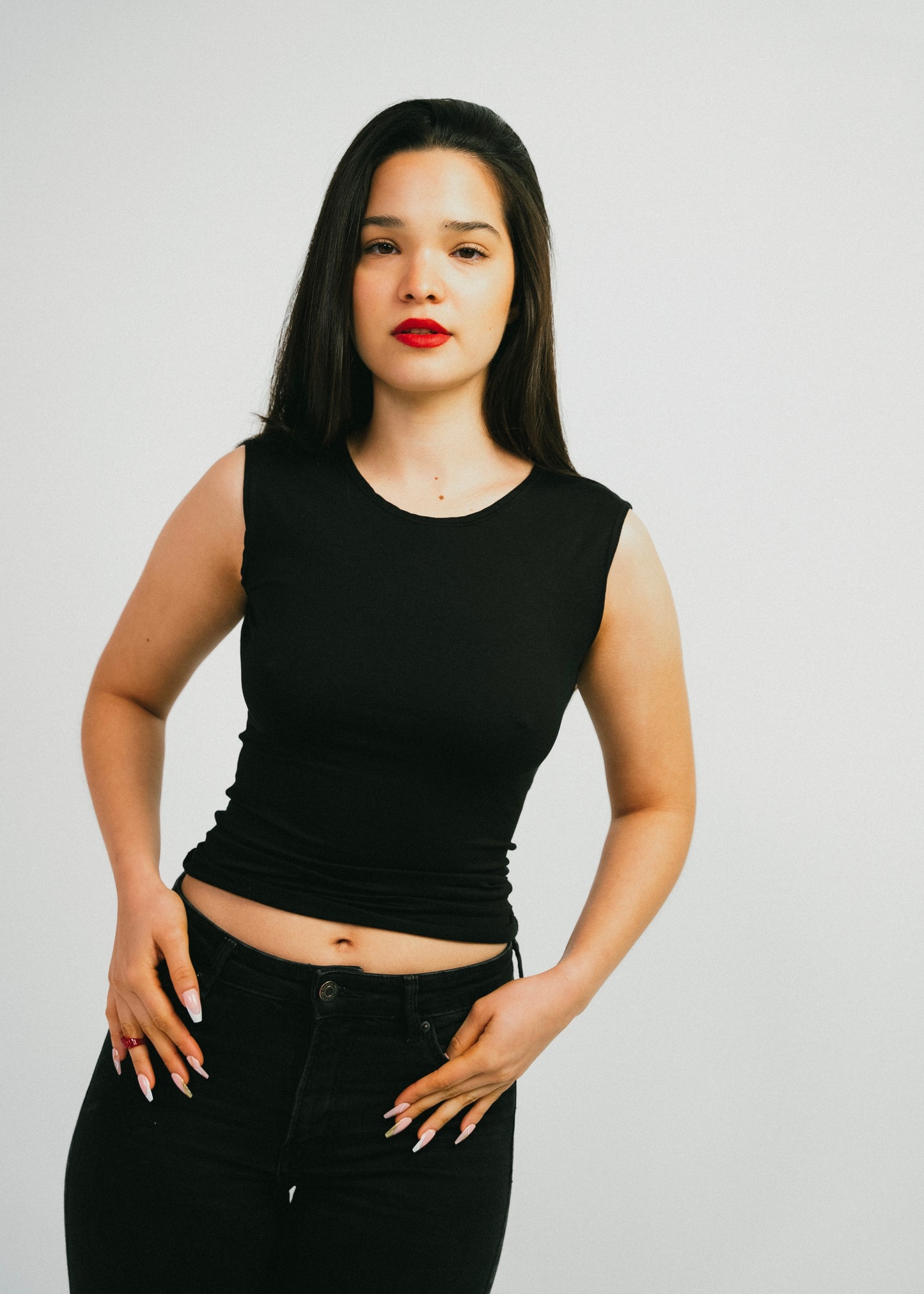 The Siena Top in Midnight