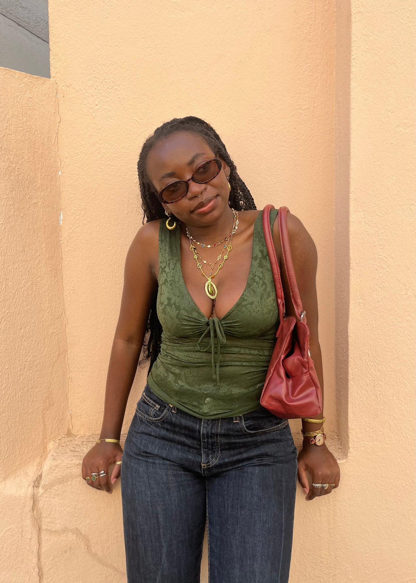 The Sofia Top in Emerald