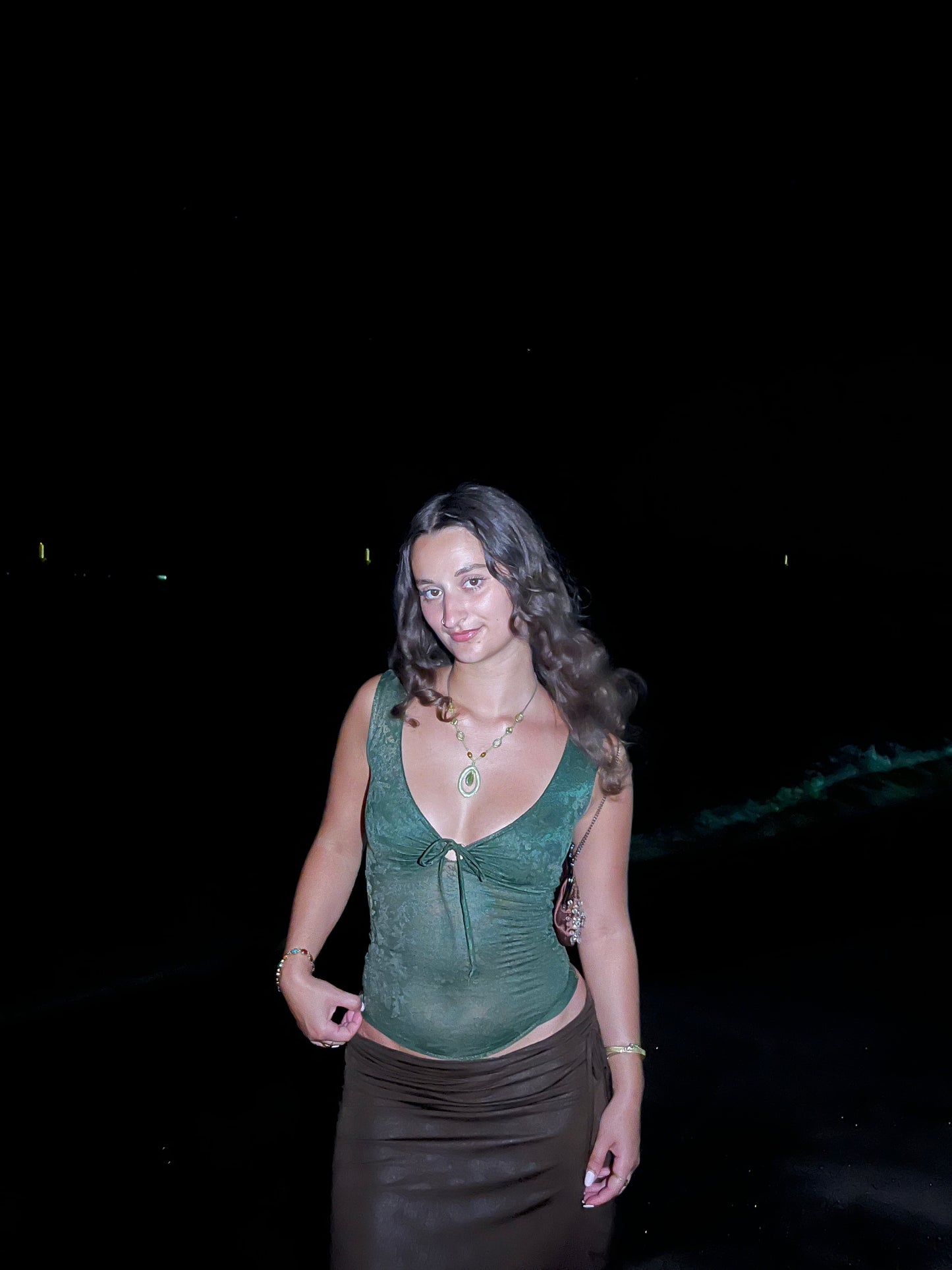 The Sofia Top in Emerald