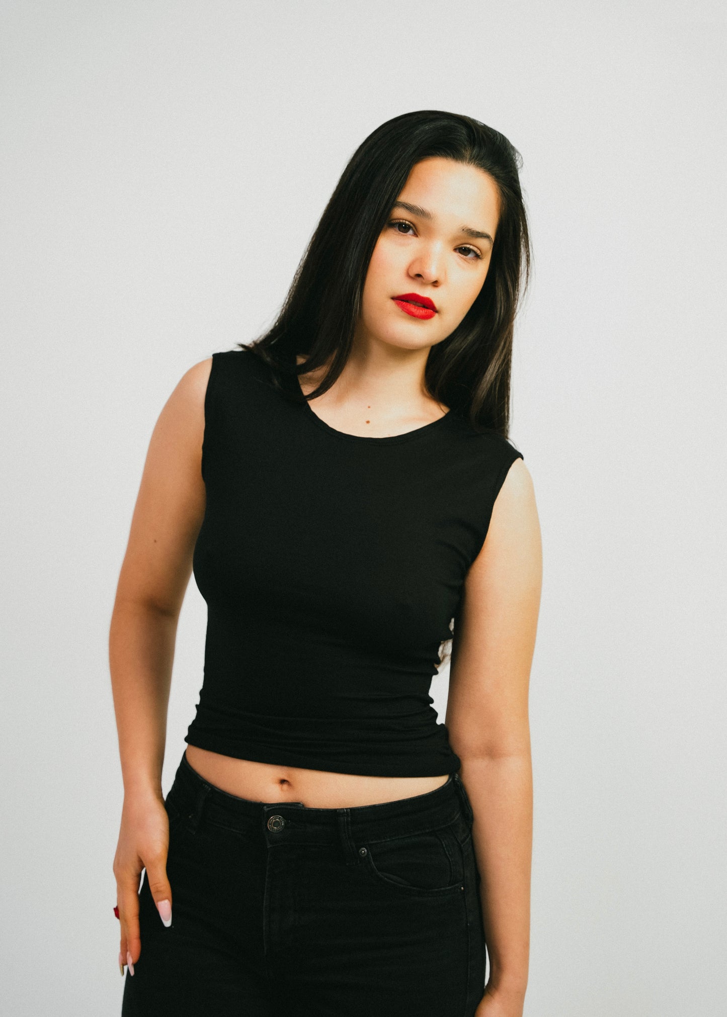 The Siena Top in Midnight