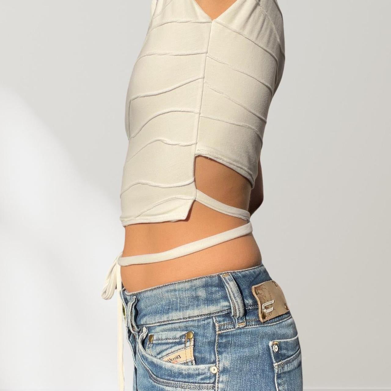 The Milano Top in White Wave