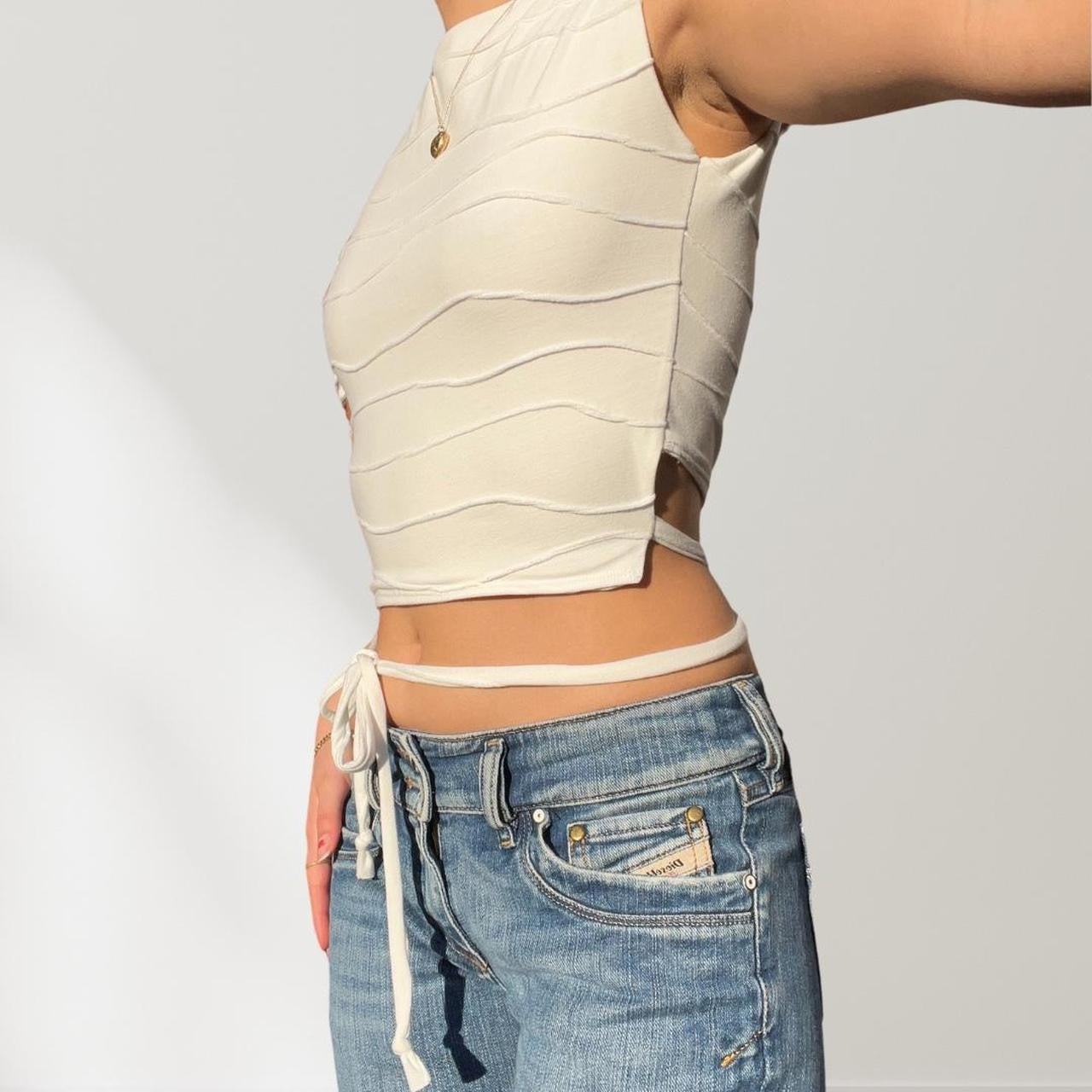 The Milano Top in White Wave