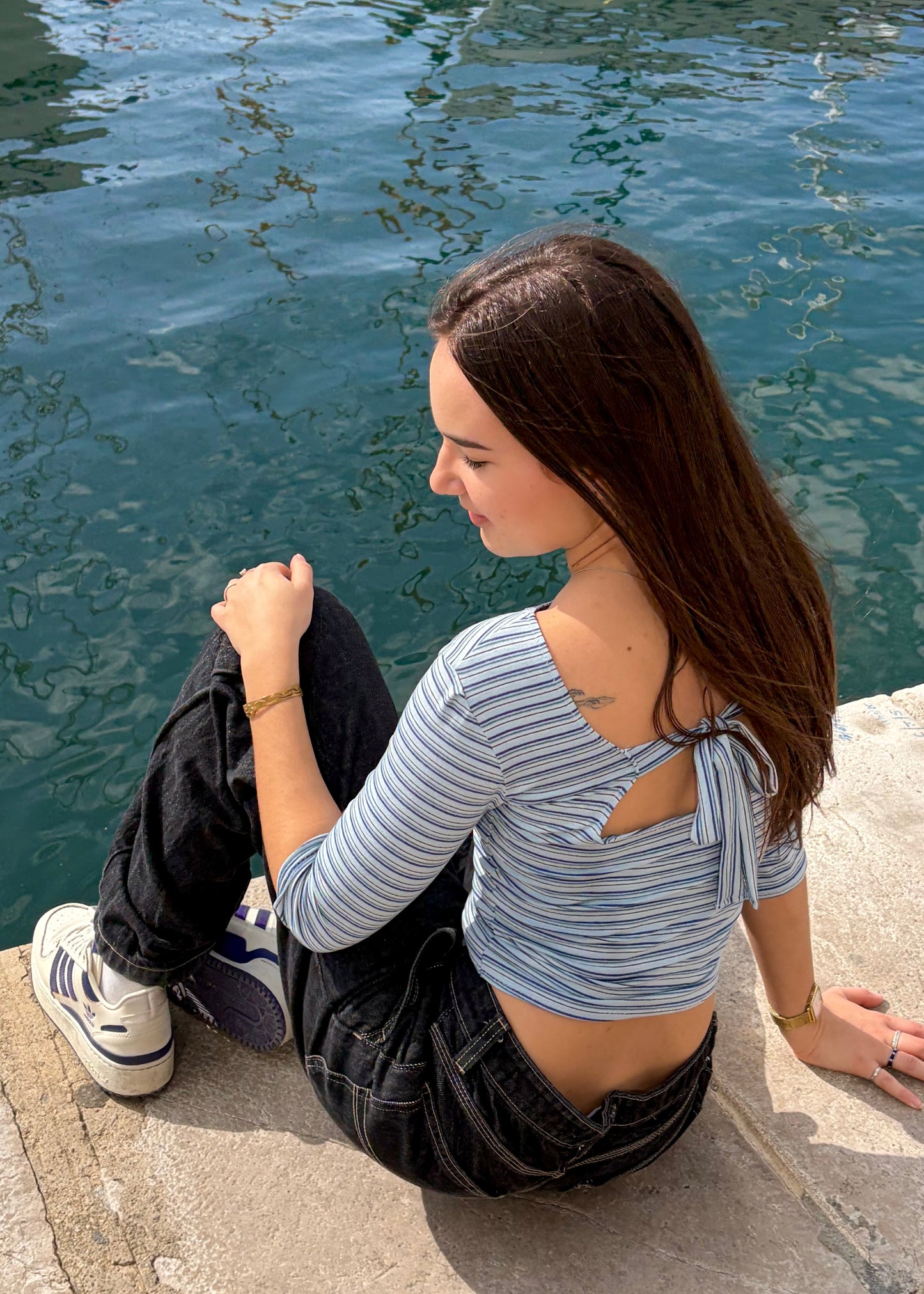 The Siena Top in Bluebell