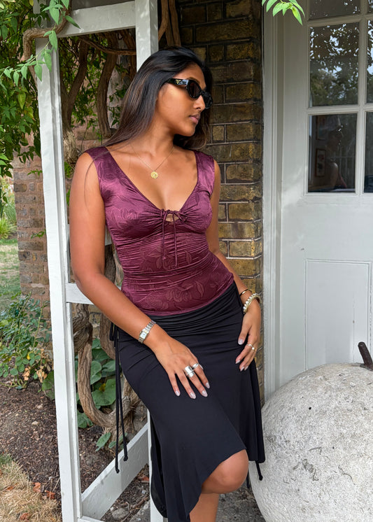 The Sofia Top in Plum