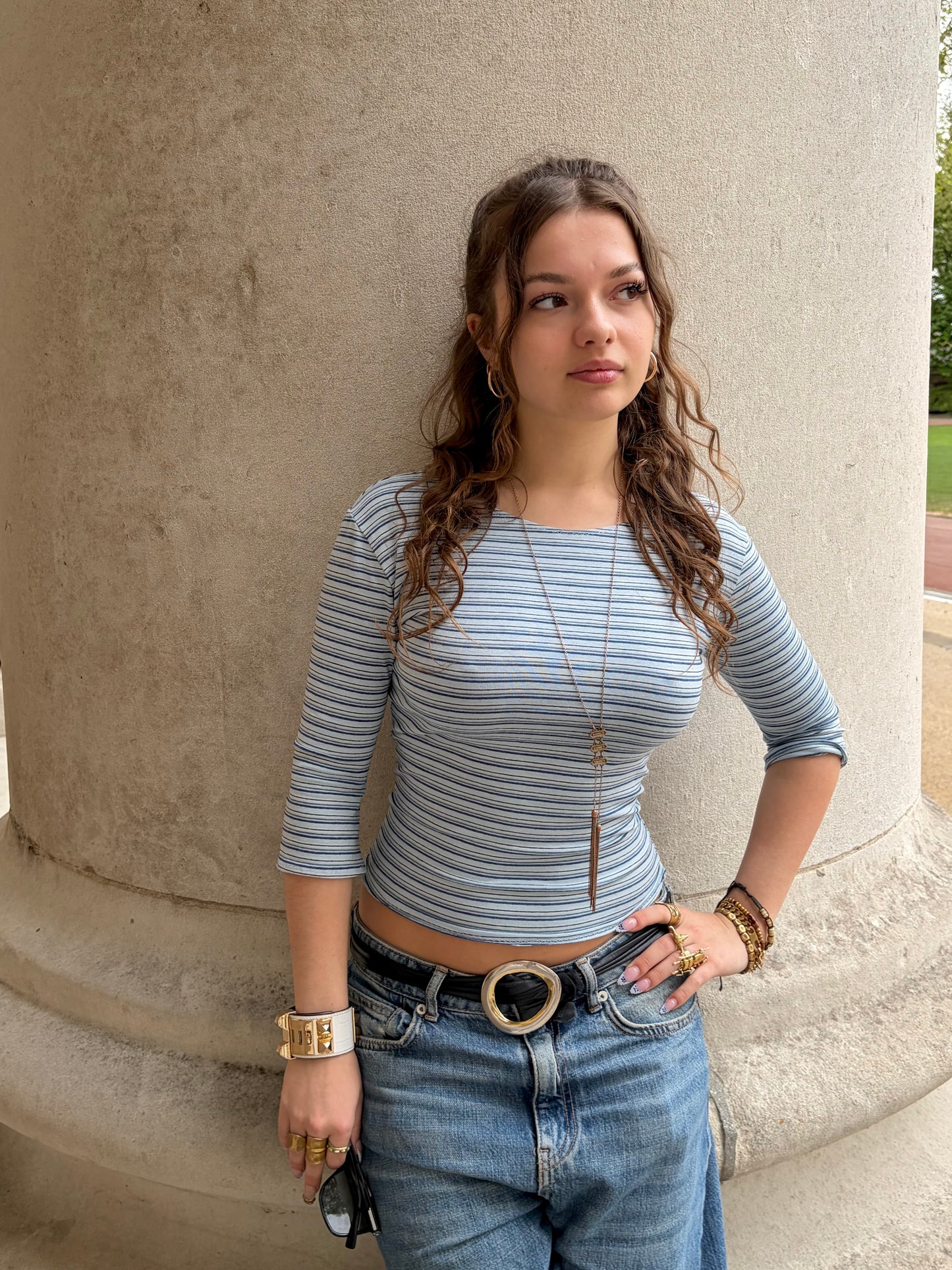 The Siena Top in Bluebell